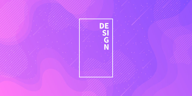 时尚的星空与流体和几何形状-紫色梯度图片下载