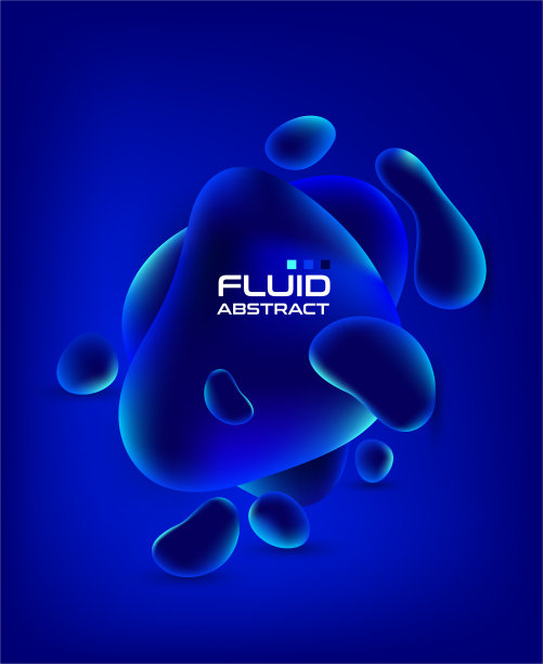 矢量抽象背景与彩色流体梯度形状，液体设计，流动抽象图片下载