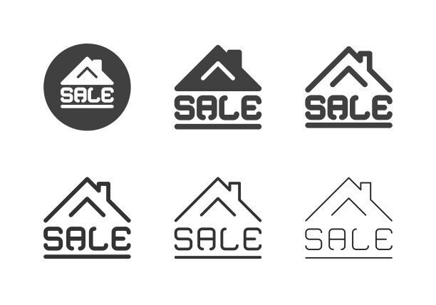 房屋出售图标-多系列图片下载