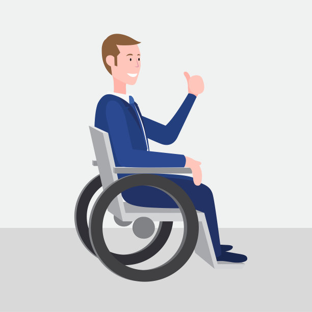 商人在轮椅上图片下载