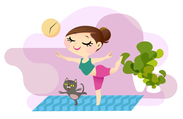 瑜伽在家里图片下载