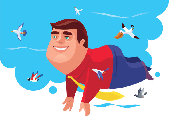 带鸟的商人图片下载