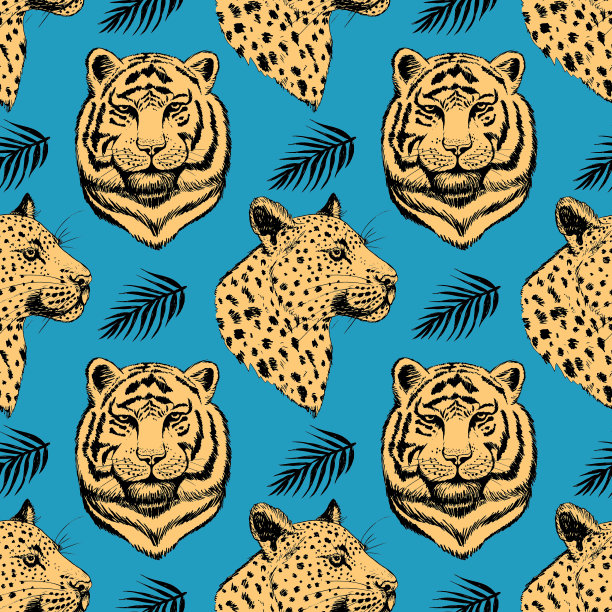 老虎无缝模式图片下载