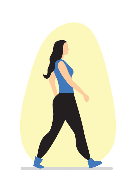 年轻女子在散步。图片下载