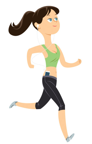 跑步运动中的女性图片下载