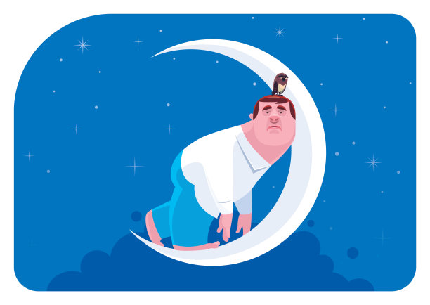 倚在新月上的不眠人图片下载