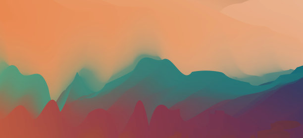 摘要液体色渐变水彩山景图案背景图片下载