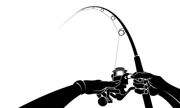 手握钓竿图片下载