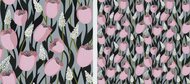 无缝的涂鸦花图片下载