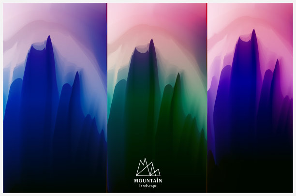 水彩自然山水，奇妙的环境背景图片下载