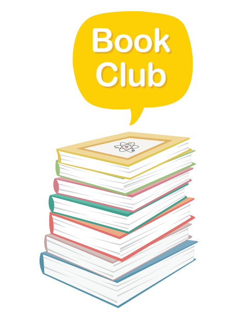 读书俱乐部的演讲气泡，透明的背景上有一堆书图片下载