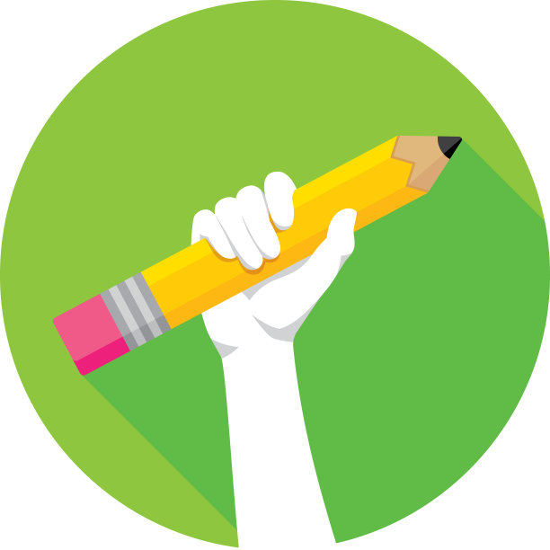 拳头握铅笔图标图片下载