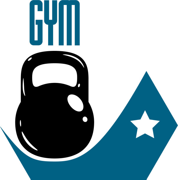 健身房和健身标志模板复古风格图片下载