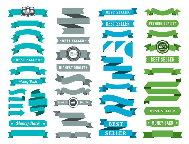 一套丝带和徽章图片下载