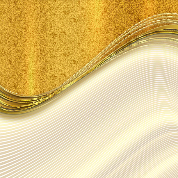 闪亮的金色和白色背景与装饰性的曲线图片下载