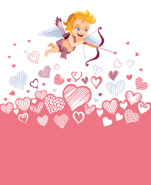 情人节的丘比特背景。图片下载