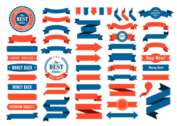 一套丝带和徽章图片下载