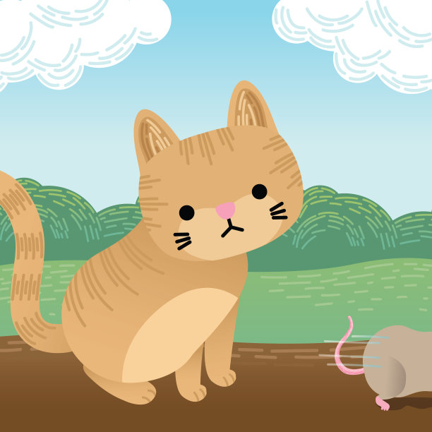 卡通姜猫看老鼠图片下载