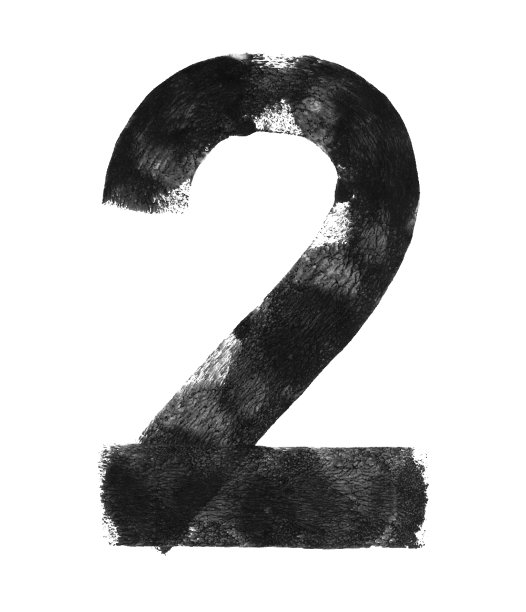 在白色背景上手绘2号-用黑色颜料和滚轴绘制的抽象矢量图-两条线在白色卡片上创建具有可见印迹和不规则颜料分布的圆形-灰阶涂鸦图片下载