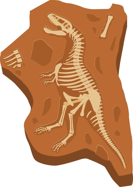 恐龙骨骼贴纸图片下载