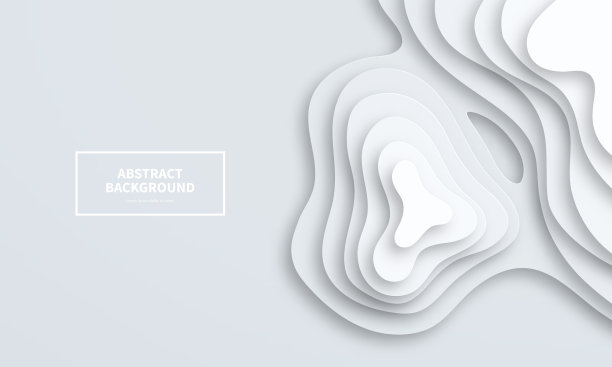 剪纸的背景。灰色抽象波浪形状-时髦的3D设计图片下载
