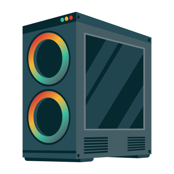 透明背景上的PC塔图标图片下载