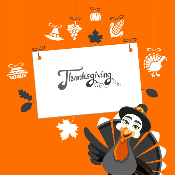 感恩节设计与横幅。朝圣者土耳其。图片下载
