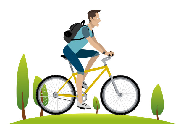 人骑自行车图片下载