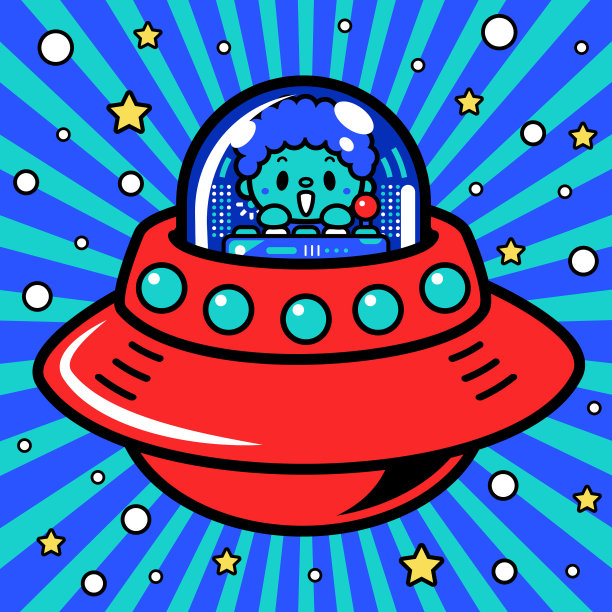 可爱的宇航员男孩驾驶飞船进入元宇宙图片下载