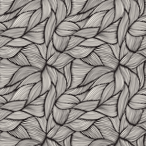 手绘有机交织无缝模式图片下载