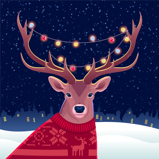 圣诞鹿图片下载
