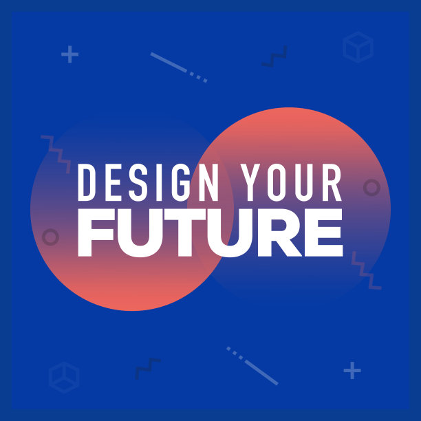 设计你的未来。激发创意动机引用海报模板。矢量排版-插图图片下载