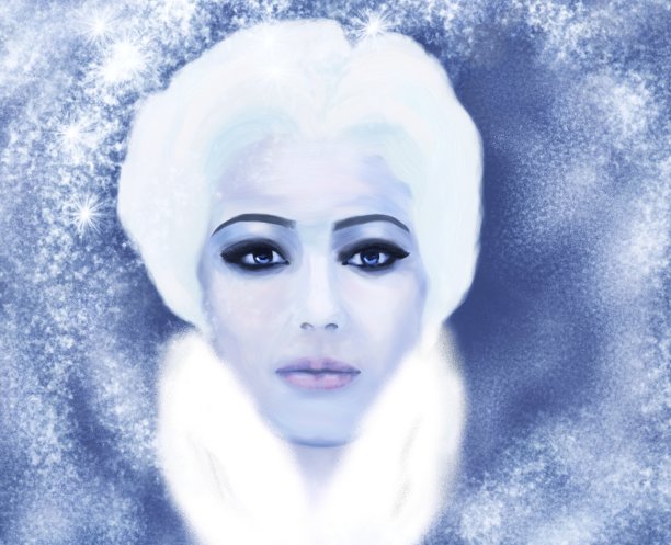 一个蓝眼睛金发女人的肖像图片下载