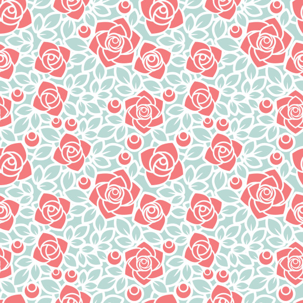 玫瑰无缝模式图片下载