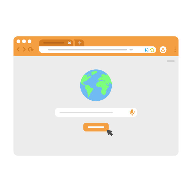 网页浏览器在搜索栏图标矢量设计。图片下载