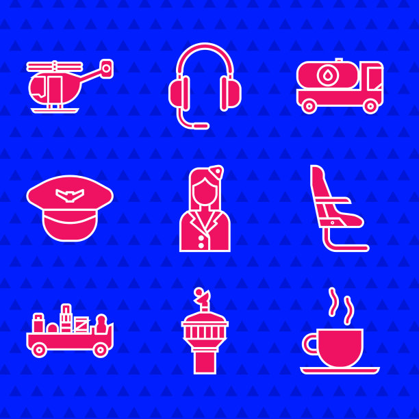 设置空姐雷达咖啡杯飞机座位图片下载