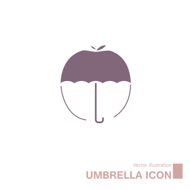 矢量绘制伞图标。图片下载