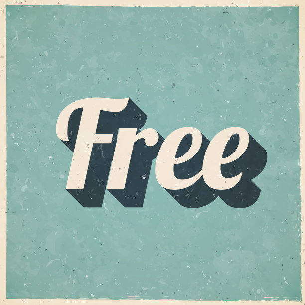 免费的。图标在复古风格-旧纹理纸图片下载