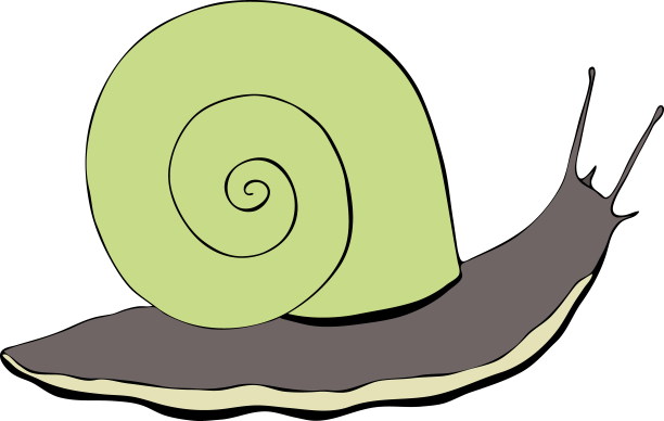 蜗牛轮廓涂鸦手绘黑色图片下载