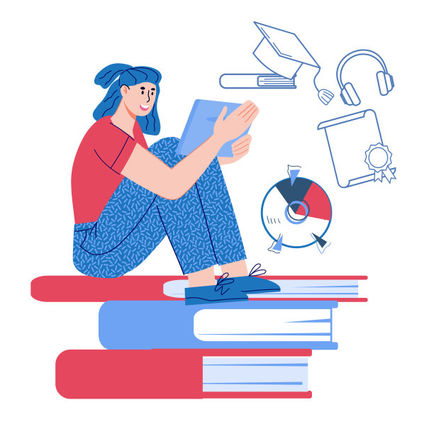 少妇得知识。教育、在线课程与商务、备考、平向量隔离。图片下载