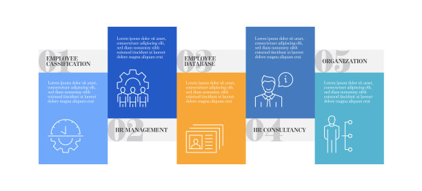 人力资源信息图表模板，元素和图标。简单的矢量信息图设计图片下载