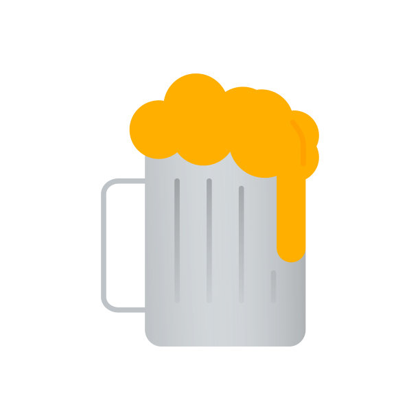 啤酒平图标。平面设计矢量图图片下载