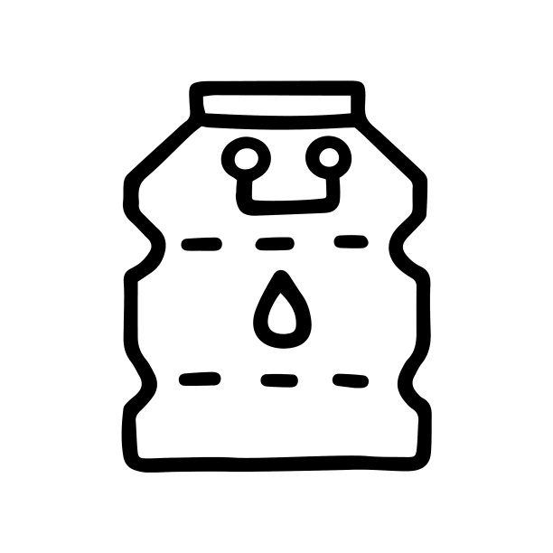 水瓶线涂鸦简单图标图片下载