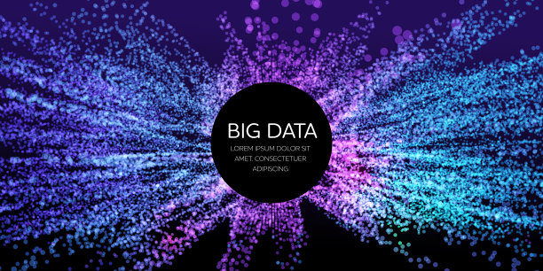 抽象科技背景：网络粒子3D网格表面图片下载