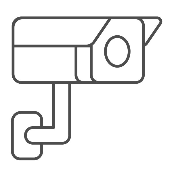 户外监控摄像头安装在墙上图片下载