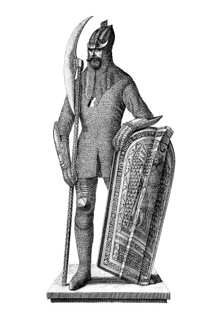 15世纪典型的穿链甲的波西米亚战士图片下载