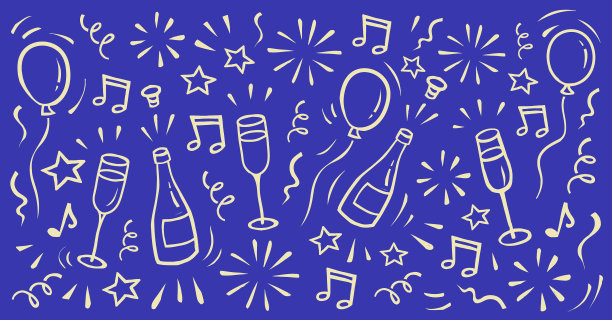 嘉年华，除夕，新年，派对，舞会，涂鸦背景图片下载