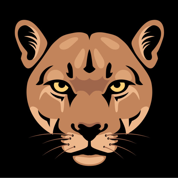 彪马的头。吉祥物的创意设计。图片下载