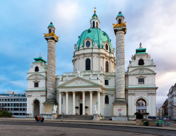 奥地利维也纳卡尔斯科奇的外部景观图片下载