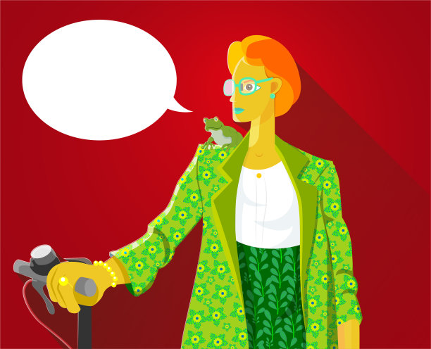 有言语泡沫的商业女性。图片下载